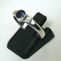 Deep Blue Sapphire Solitaire Ring